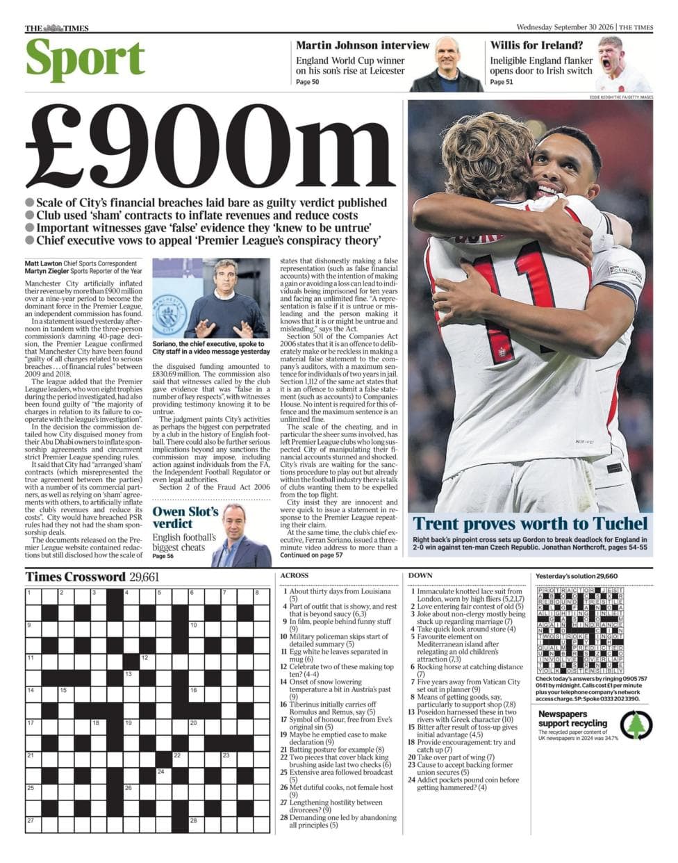 Times Sport page
