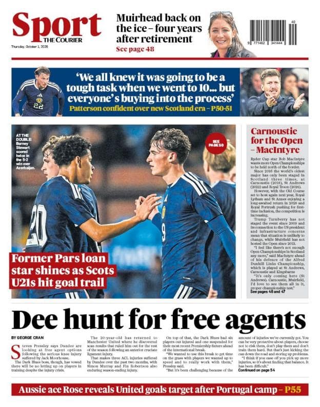 The back page of The Courier on 011026