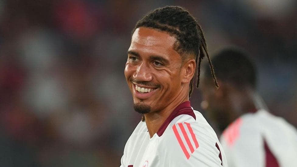 Chris Smalling smiles
