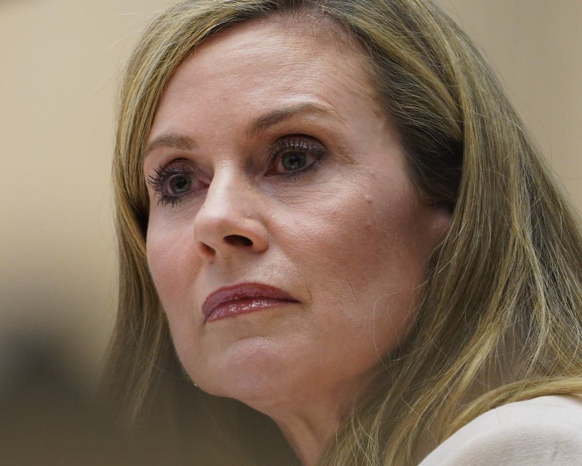 eSafety commissioner Julie Inman Grant appears at a Senate estimates hearing at Parliament House in Canberra