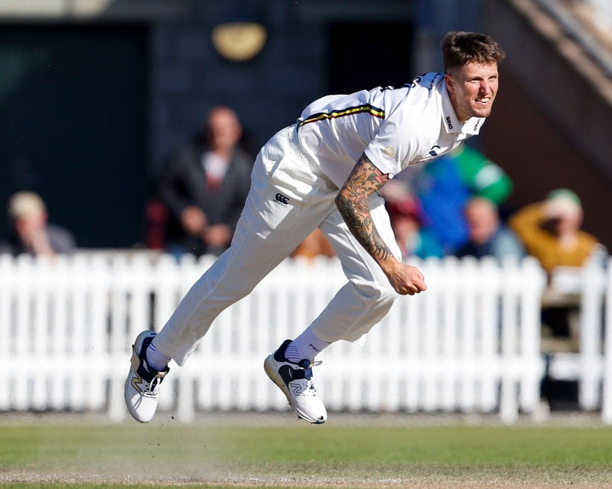 Brydon Carse bowling