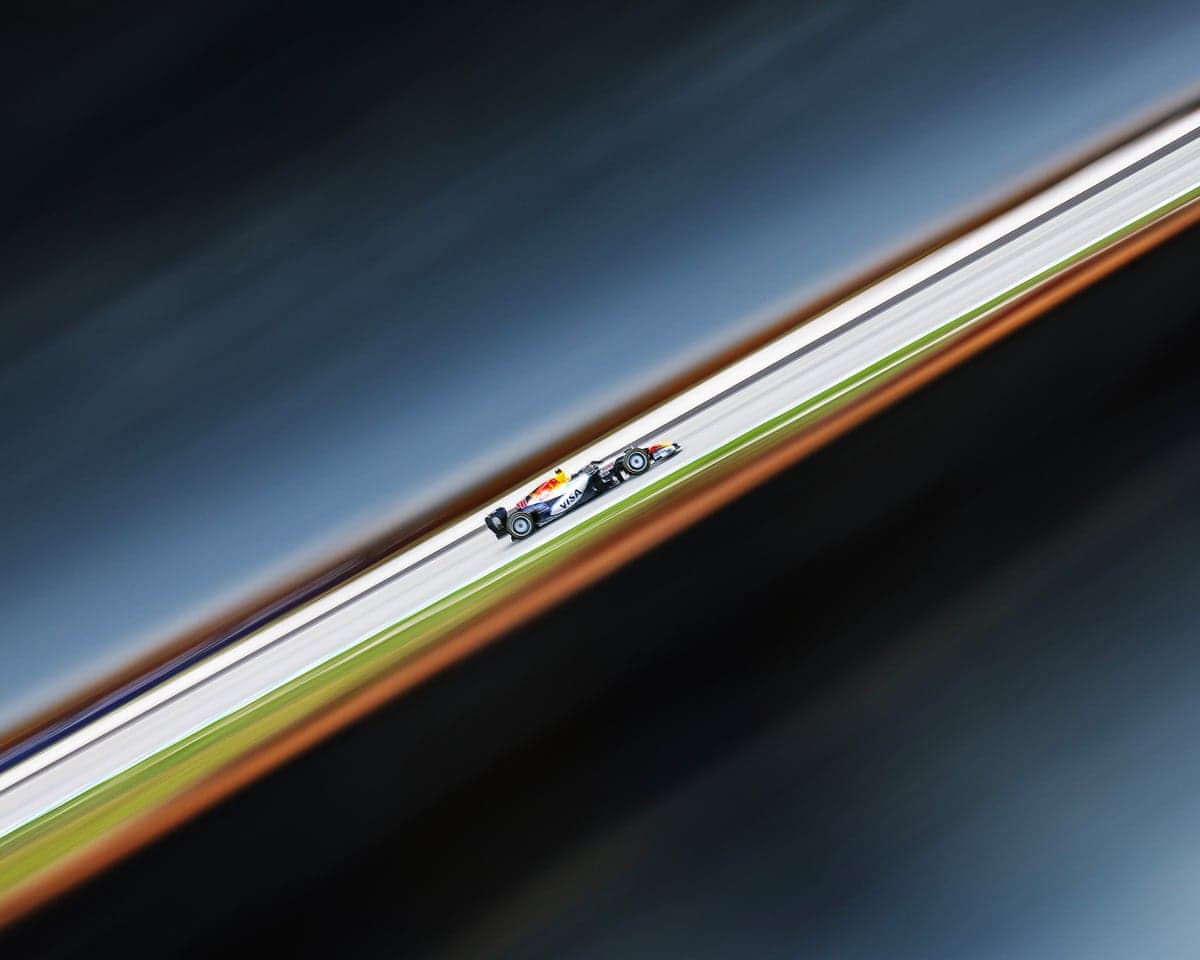 Arvid Lindblad in action during the free practice session in Sepang for the Bahrain GP in Malaysia