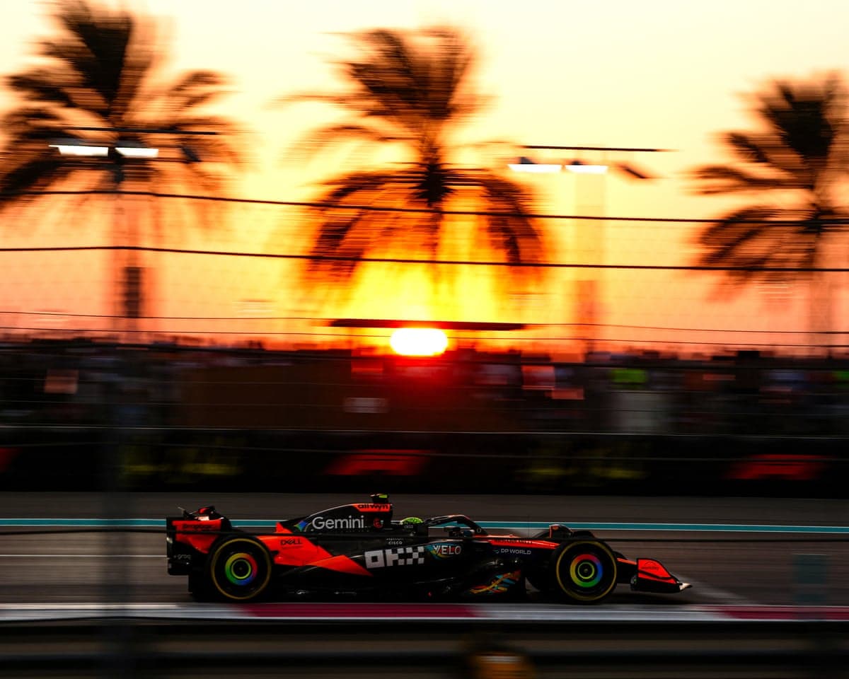 McLaren’s Lando Norris races at last season’s Abu Dhabi Grand Prix