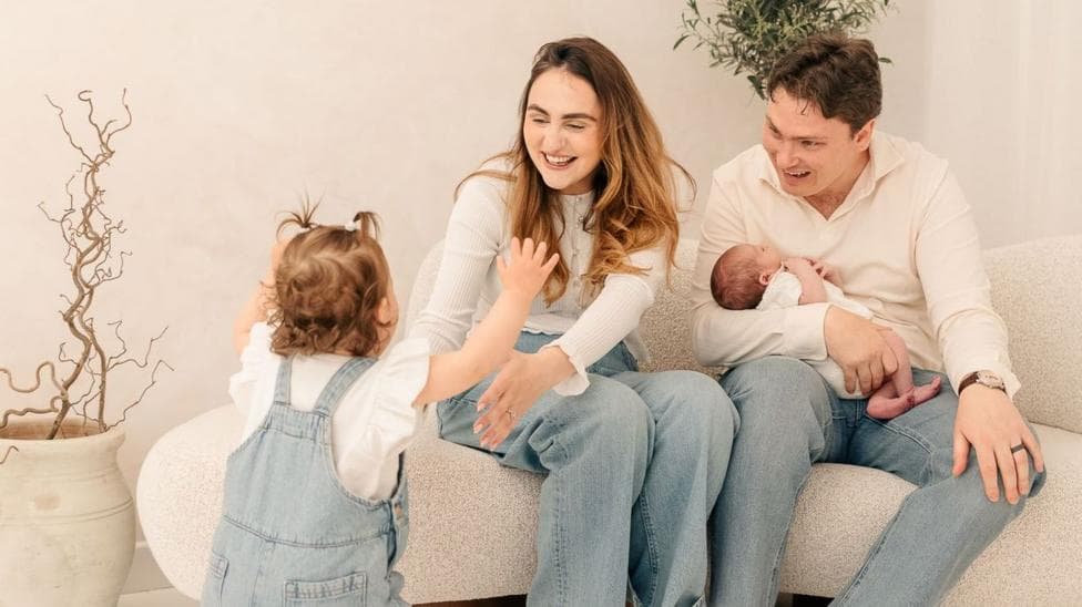 Richard and Caitlin Brain and their two children