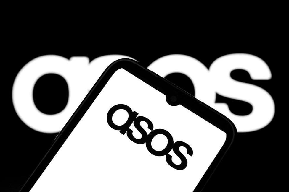 Asos logo on a phone screen