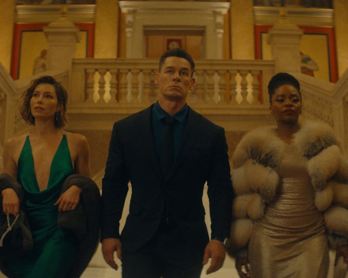 Jessica Biel, John Cena and Teyonah Parris star in Matchbox the Movie.