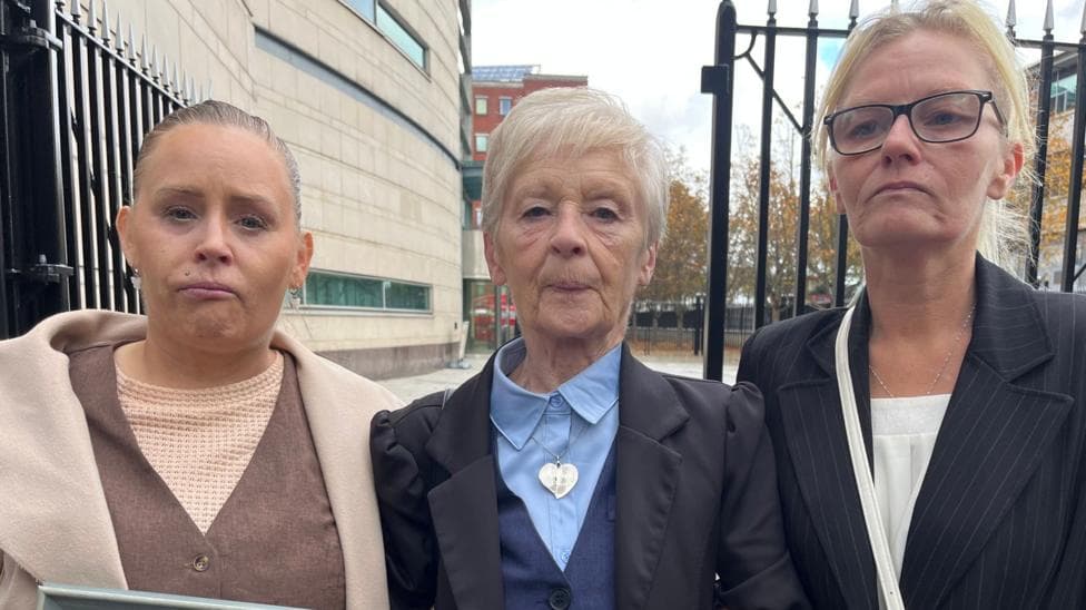 Richard Boyle's family standing outside court.