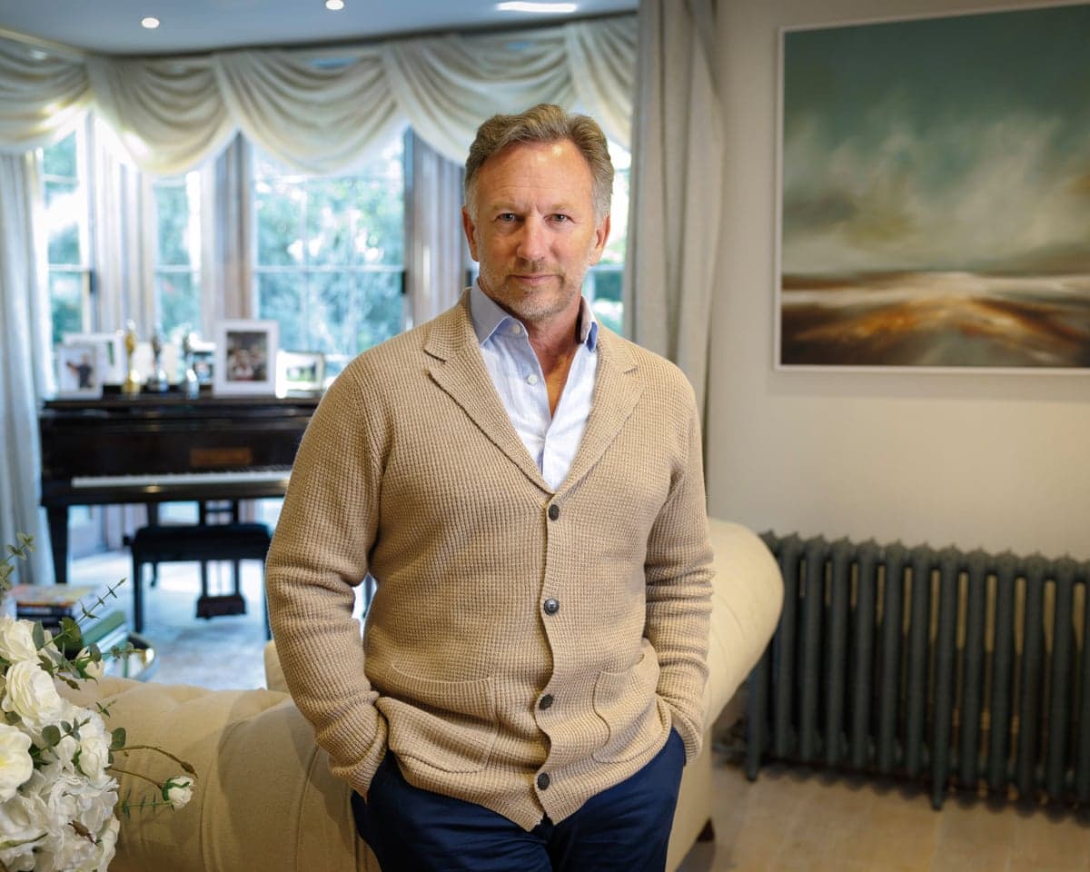 Christian Horner poses for a portrait at his house in Highgate