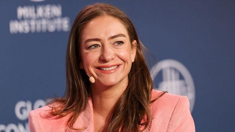 Whitney Wolfe Herd, founder and CEO of Bumble, speaks during the 29th annual Milken Institute Global Conference at the Beverly Hilton in Beverly Hills, California, on May 6, 2026.