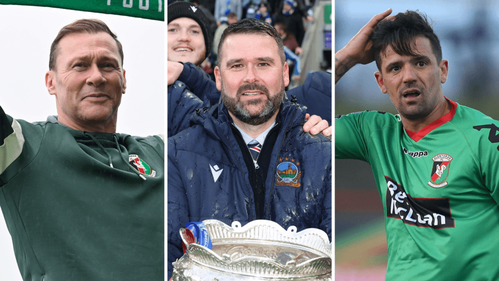 Duncan Ferguson, David Healy and Nacho Novo
