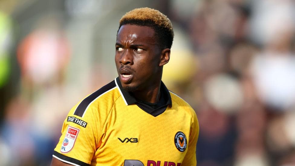 Newport County forward Shaquille Gwengwe