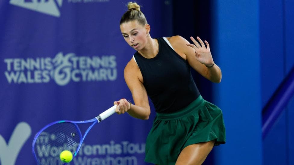 British tennis player Alicia Dudney at the Wrexham Open