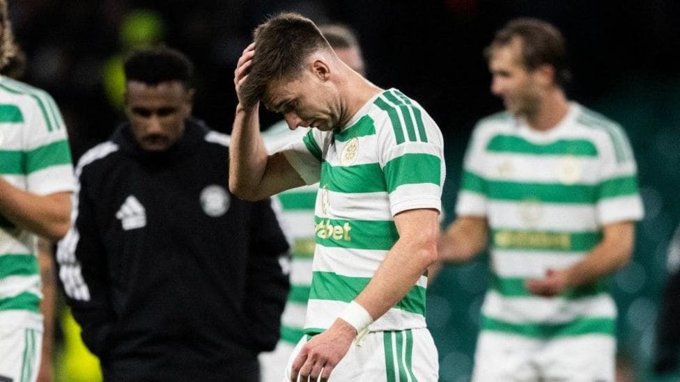 Kieran Tierney looks dejected