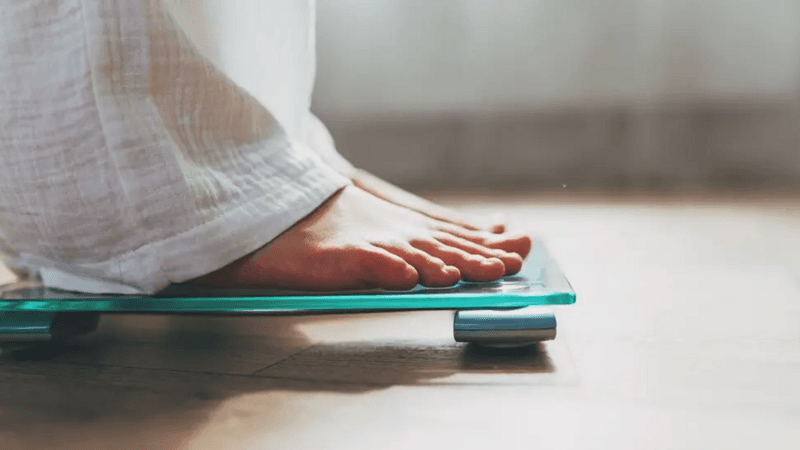 Person on scales