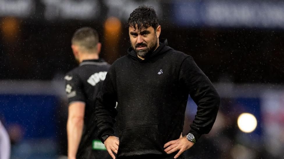 Vitor Matos looks dejected at full-time at QPR