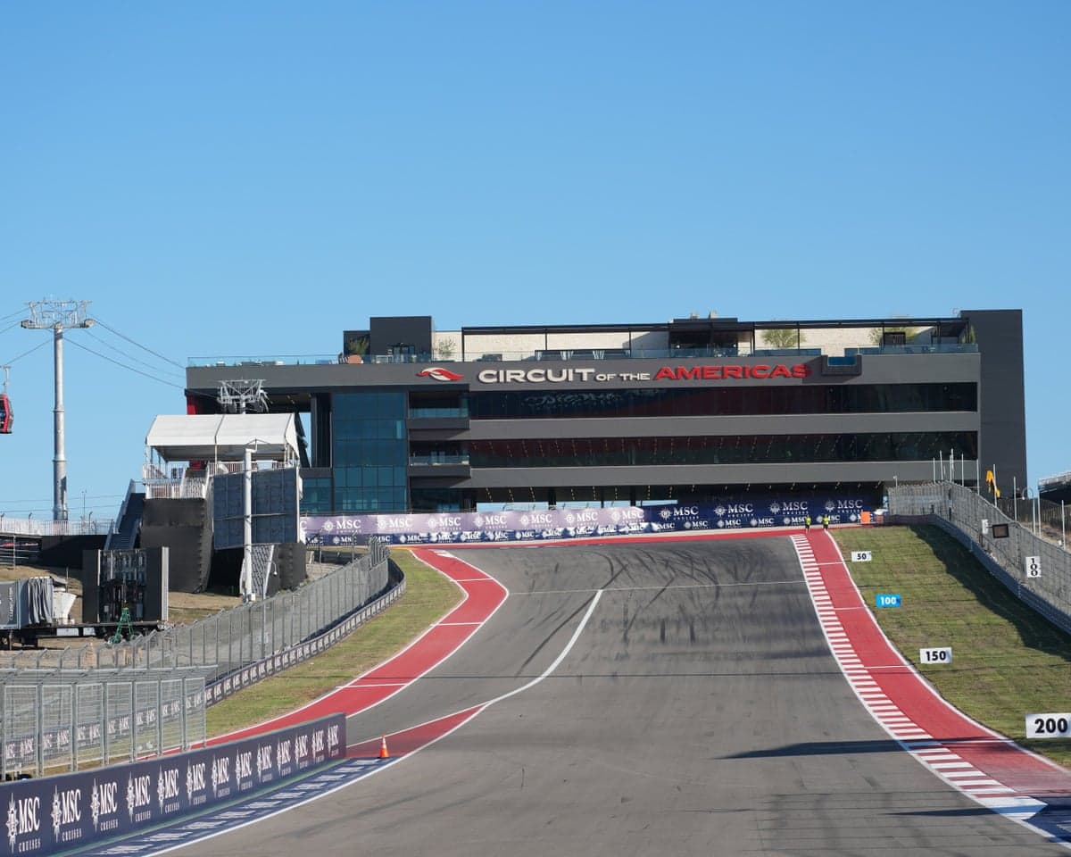 A view from the track of the Circuit of The Americas