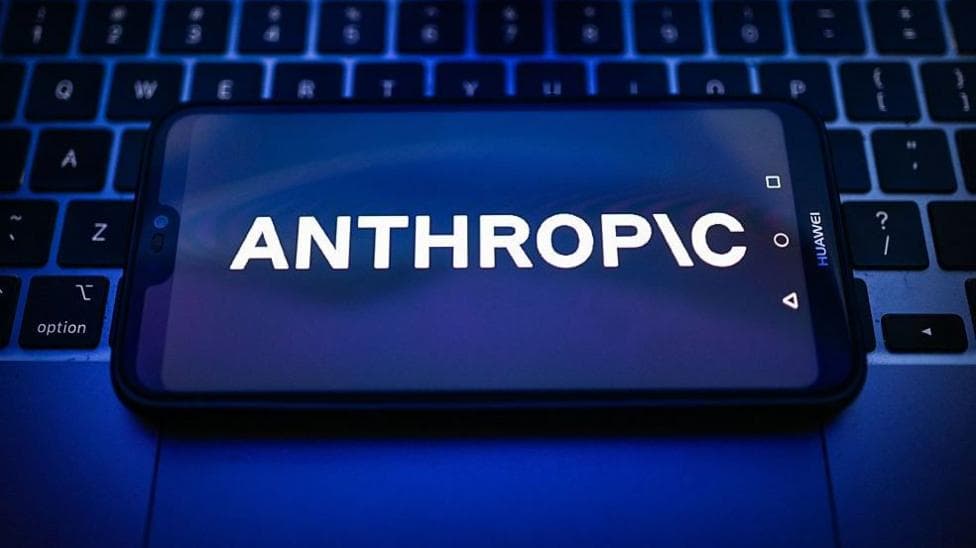 Anthropic logo on a phone screen
