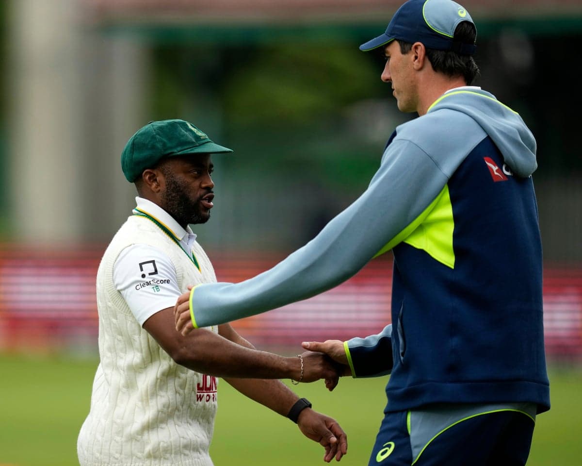 Captains Temba Bavuma and Pat Cummins