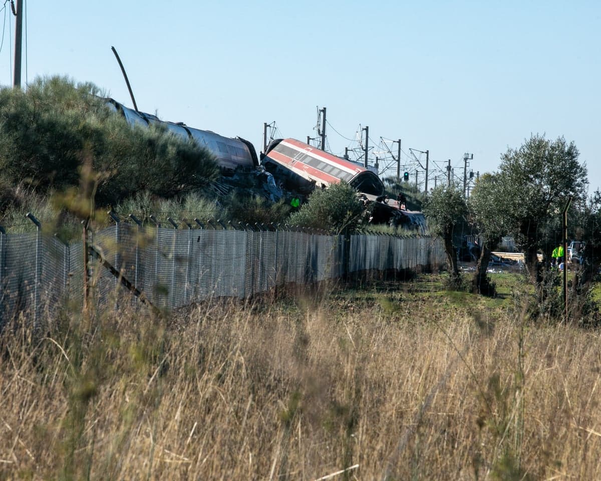 One of the trains involved in the accident in Toledo, Spain
