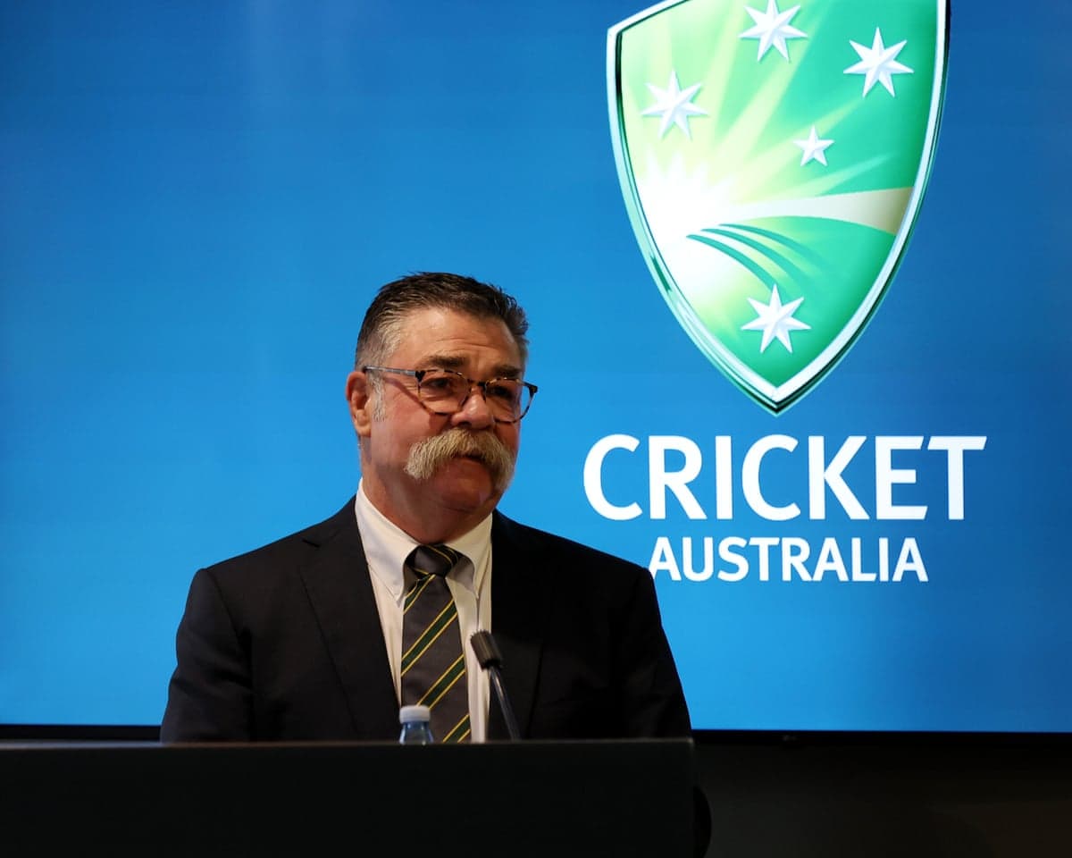 David Boon addresses board members during a Cricket Australia annual general meeting in Melbourne