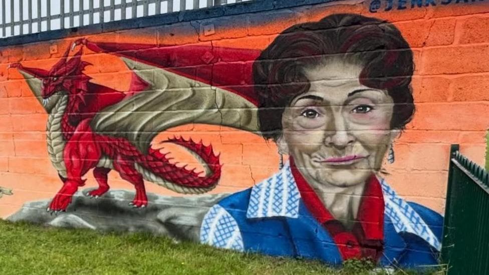 Welsh Rugby Mural Why a Mural of EastEnders' Dot Cotton Graces a Welsh Village | The UK Pulse